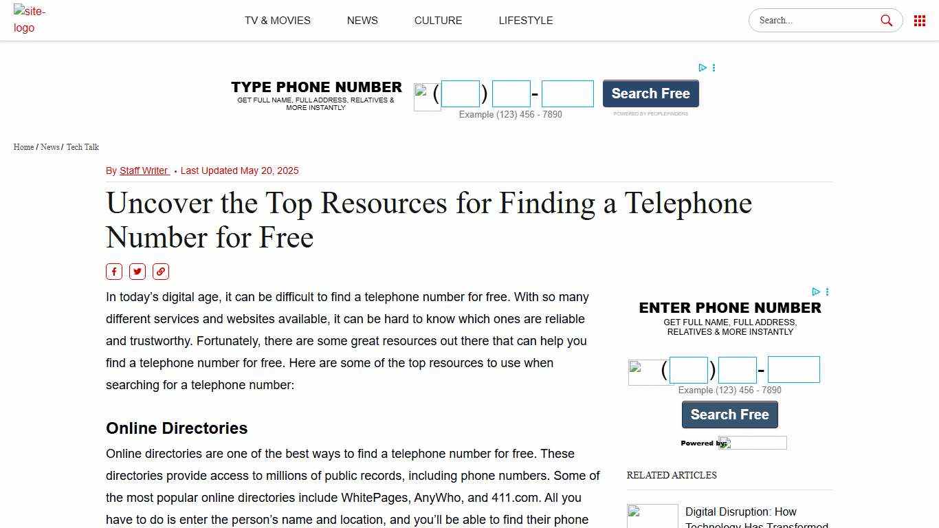 Uncover the Top Resources for Finding a Telephone Number for Free - Ask.com